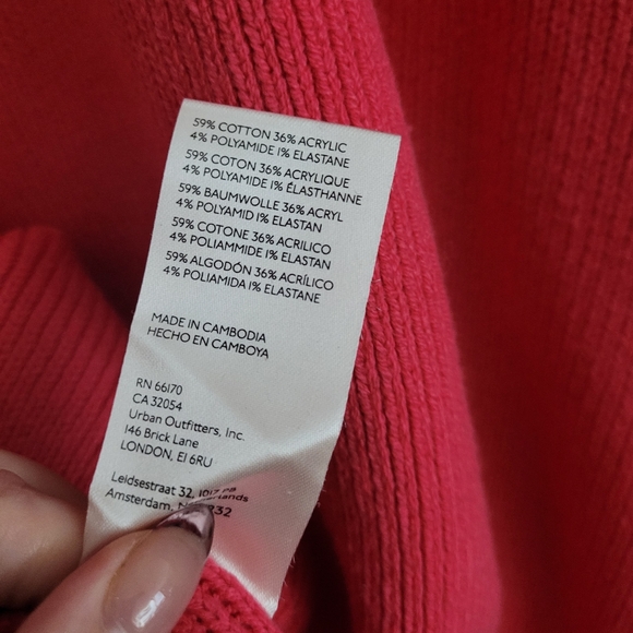 Free People Easy Street Tunic Sweater Oversize Mock Neck Pink Size Medium - Picture 6 of 7